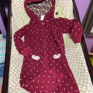 One piece hooded outfit